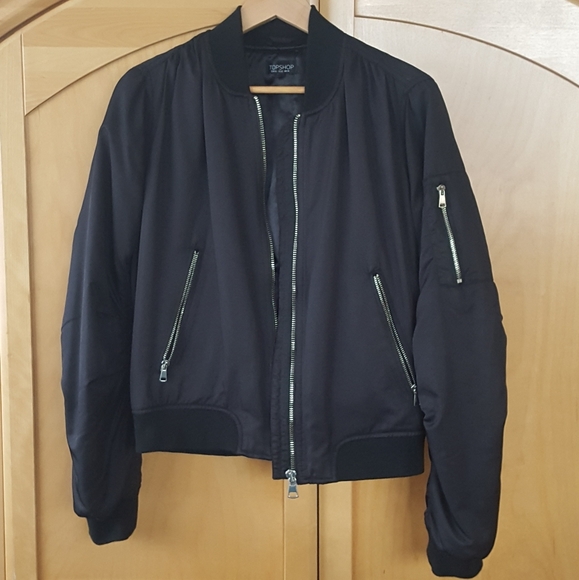 Topshop Jackets & Blazers - Black gold hardware ma1 black bomber topshop